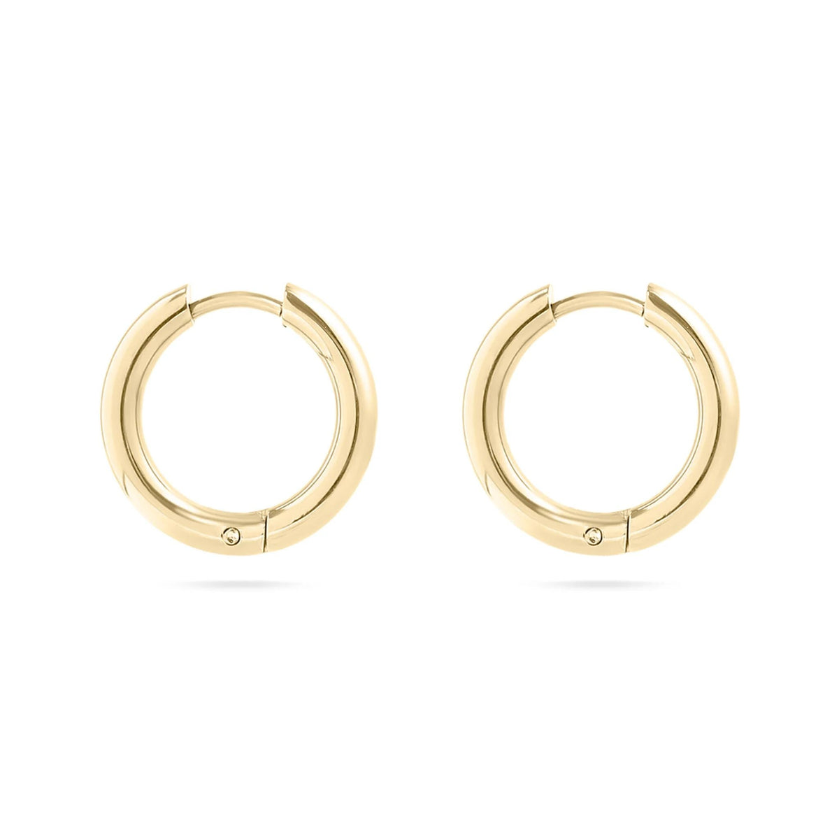 14K Gold Filled Plus™ Circle Huggie Hoops