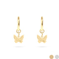 Stainless Steel Butterfly Huggie Earrings