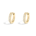 14K Gold Filled Plus™ CZ Huggie Earrings
