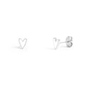 White — Stainless enamel heart stud earrings