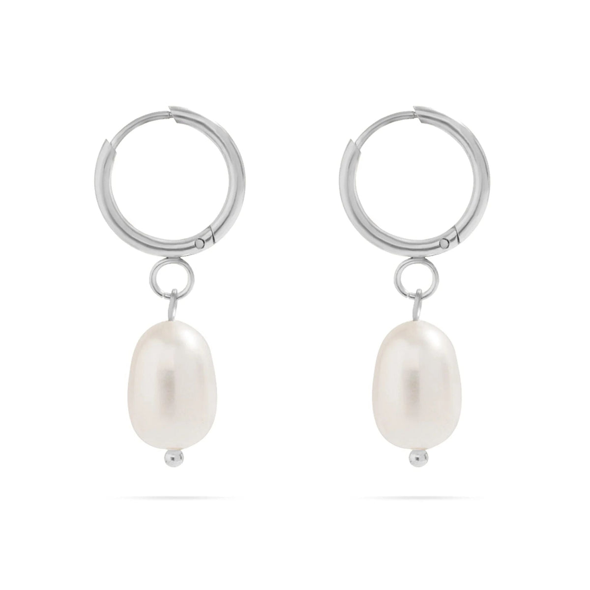 Freshwater Pearl Huggie Hoop Earrings