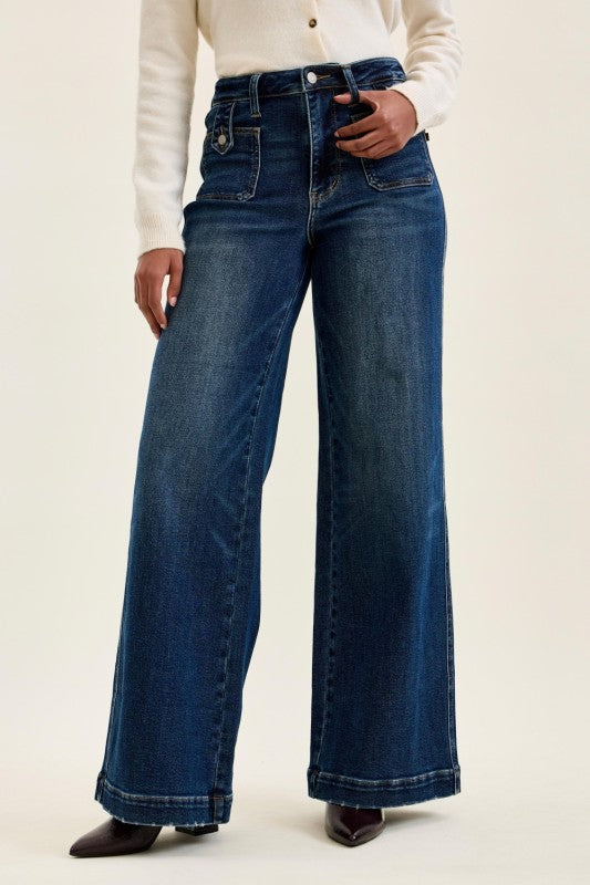 Judy Blue Lux Retro Wide-Leg Jeans