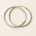 Large sterling silver hoop earrings