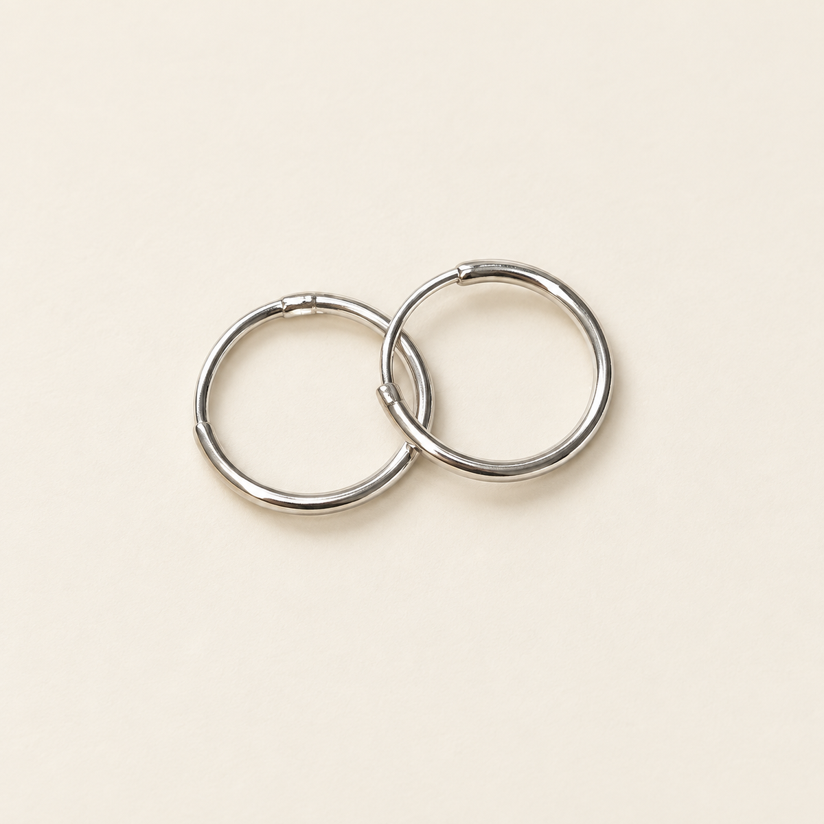 Small sterling silver hoop earrings